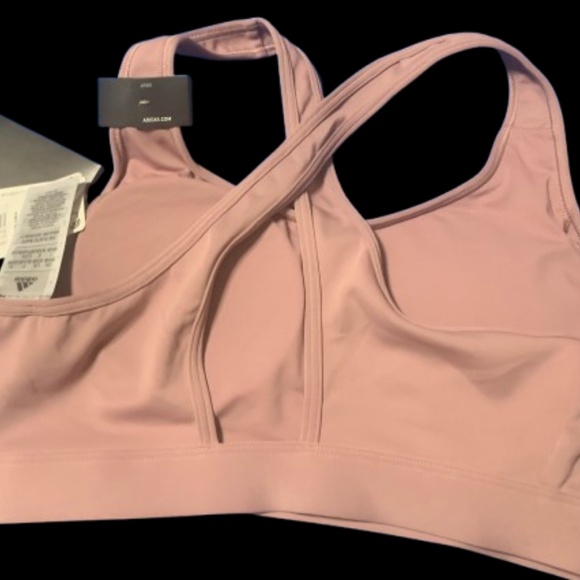 Adidas PowerReact Training Medium-Support Sports Bra Pink Women Size-xs NWT - Picture 3 of 6